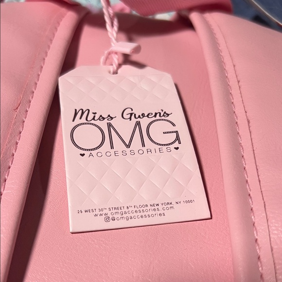 Charming Pink and Blue Heart Kids Backpack - Picture 3 of 4